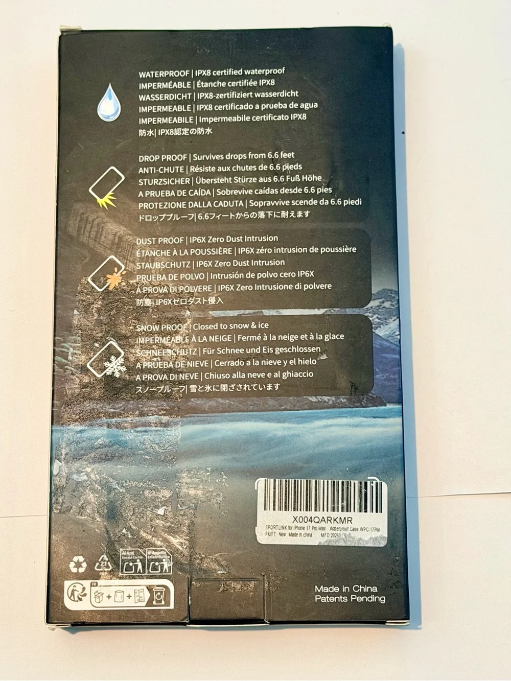 SPORTLINK for iPhone 17 Pro Max Waterproof Case, Pink